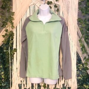 Mint Green Pullover Fleece Columbia Zip Up